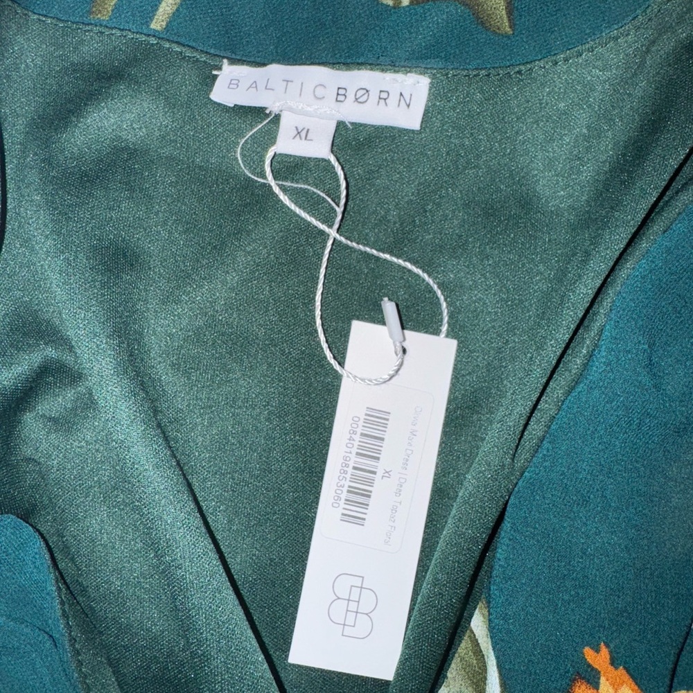 Baltic Born Teal Maxi Dress with Yellow & Cream Floral Print - Picture 3 of 14